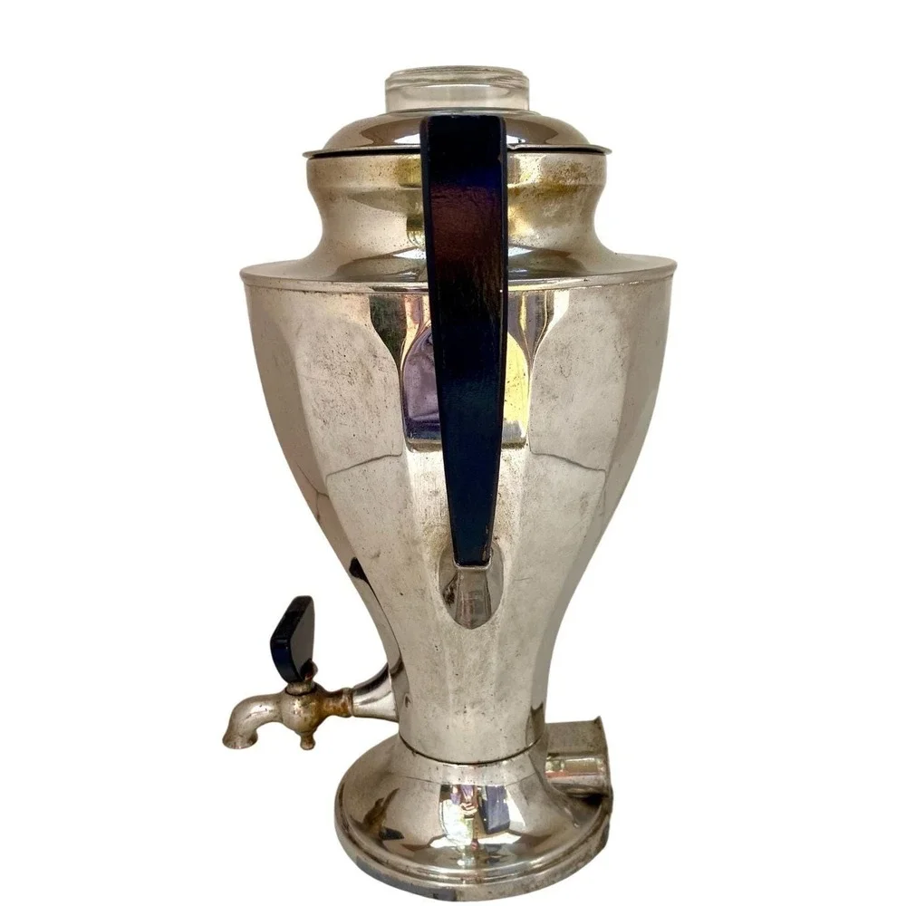 Coffee Percolator Hotpoint Chrome Electric 144P1‎ Art Deco Vintage Kitchen Tool
